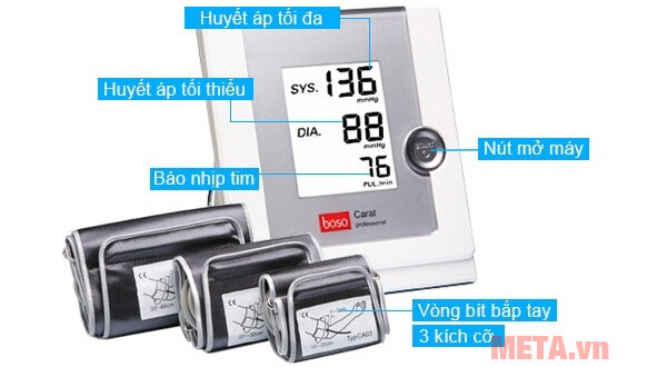 Máy đo huyết áp bắp tay Boso Carat Professional