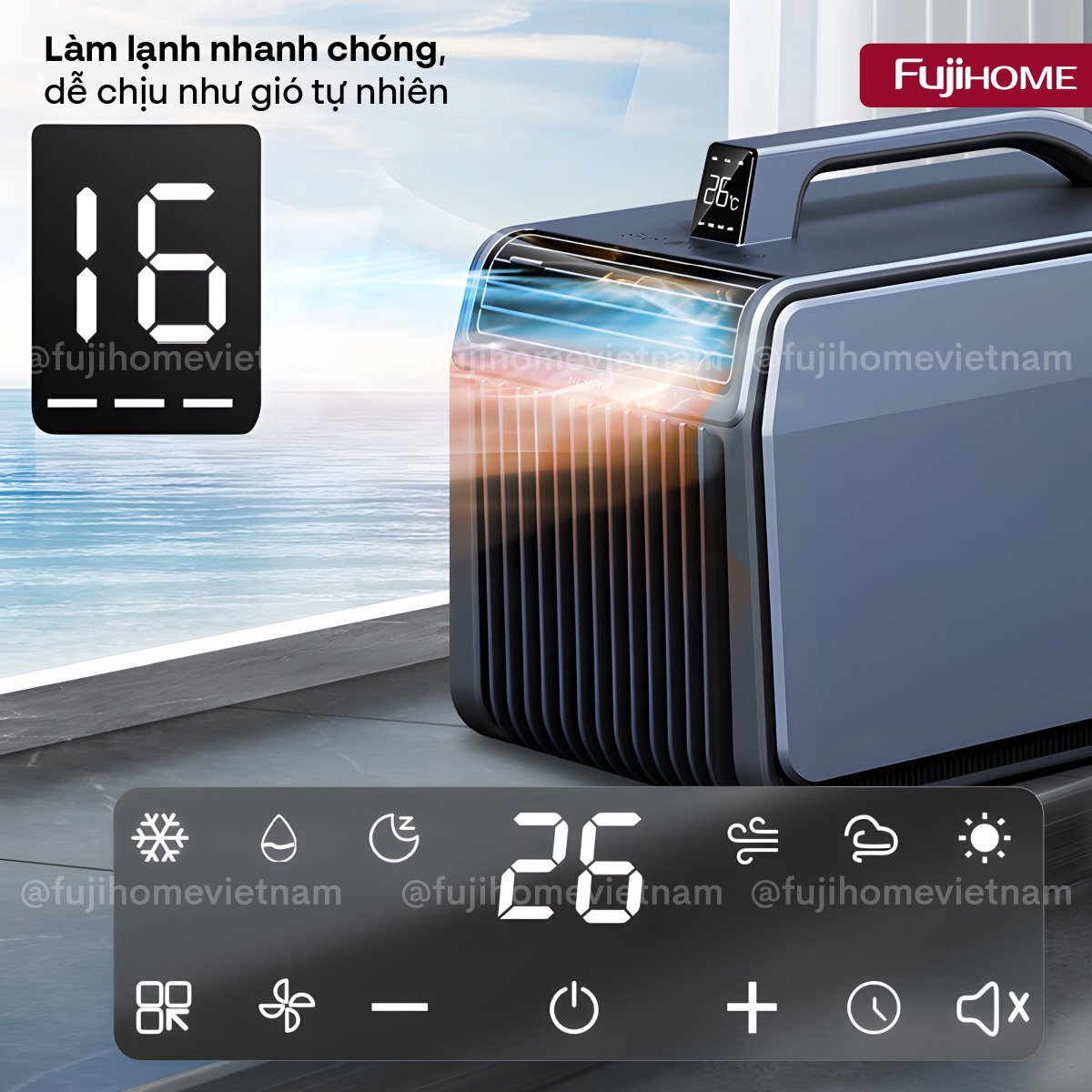 Đa chức năng tiện lợi Điều hòa di động Fujihome PAC06 Pro