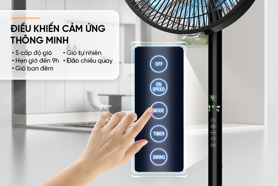 Quạt đứng Sunhouse SHD7346 có bảng điều khiển cảm ứng