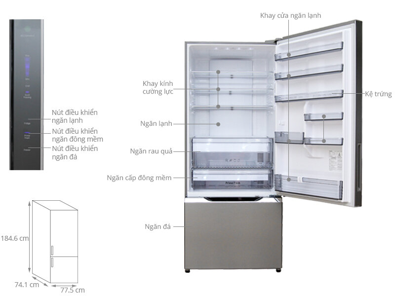 Tủ lạnh Panasonic 546 lít NR-BY608XSVN Tủ lạnh Panasonic 546 lít NR-BY608XSVN