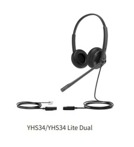 Tai nghe Yealink YHS34 Lite Dual (chuẩn RJ9, 2 tai)