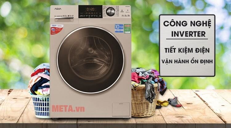 Máy giặt cửa trước Inverter AQUA AQD-D1000A 10kg