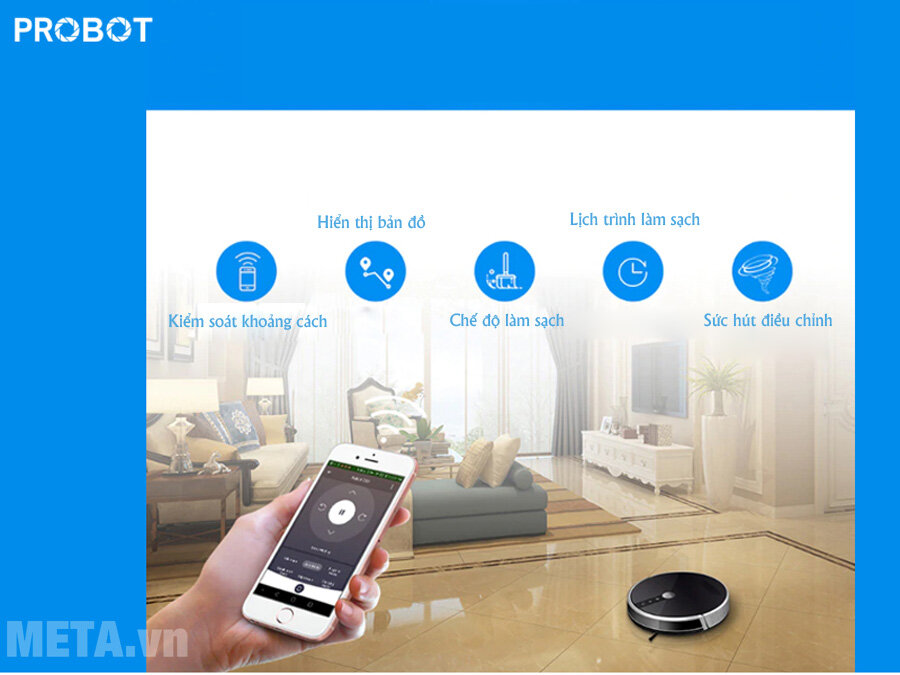 Robot hút bụi lau nhà thông minh Probot Nelson A6S