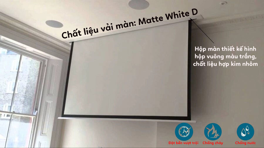 Màn chiếu điện âm trần Dalite CM