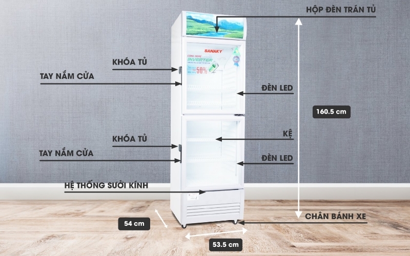 Tủ mát Sanaky Inverter 2 cánh 200 lít VH-218W3L 3 Tủ mát Sanaky Inverter 2 cánh 200 lít VH-218W3L