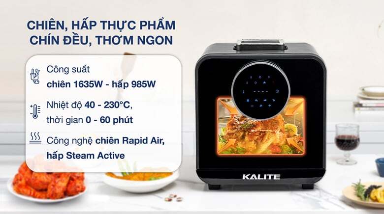 Nồi chiên Kalite có dải nhiệt rộng, dễ điều chỉnh Nồi chiên Kalite có dải nhiệt rộng, dễ điều chỉnh