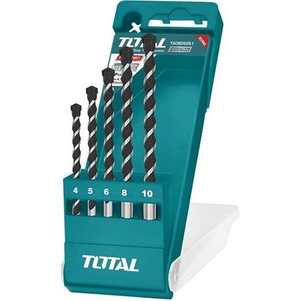 Bộ 5 mũi khoan bê tông đuôi trơn 4-10mm Total TACSD5051