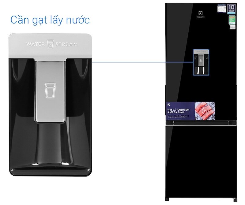 Thiết kế ngăn đá dưới của tủ lạnh Electrolux Inverter 308 lít EBB3442K-H mang đến sự tiện lợi tối đa