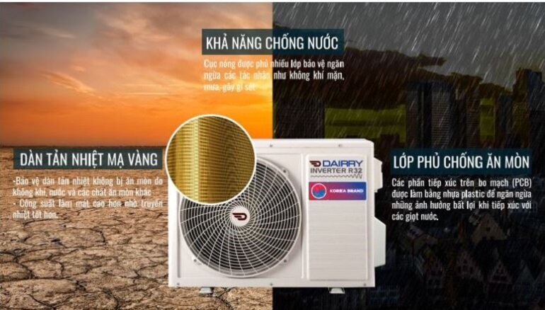 Điều hòa Dairry 12000 BTU 1 chiều Inverter i-DR12UV gas R-32