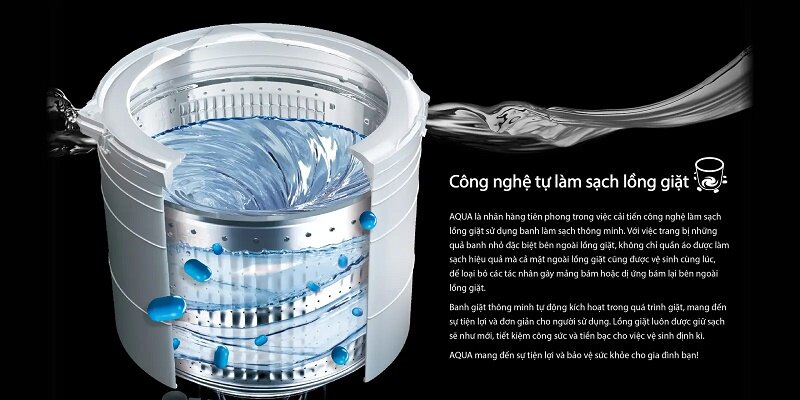 Máy giặt Aqua Inverter 14 kg AQW-FR140UHT chức năng tiện dụng
