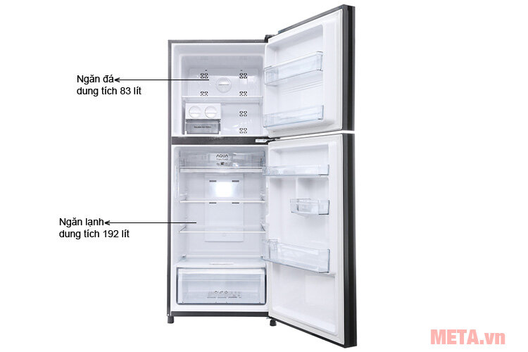 Tủ lạnh Aqua Inverter 301 lít AQR-IG316DN mặt gương