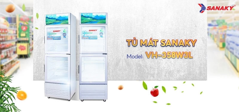 Tủ mát Sanaky Inverter 2 cánh 290 lít VH-358W3L 4 Tủ mát Sanaky Inverter 2 cánh 290 lít VH-358W3L