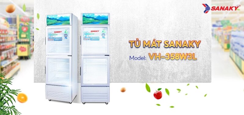 Tủ mát Sanaky Inverter 2 cánh 290 lít VH-358W3L