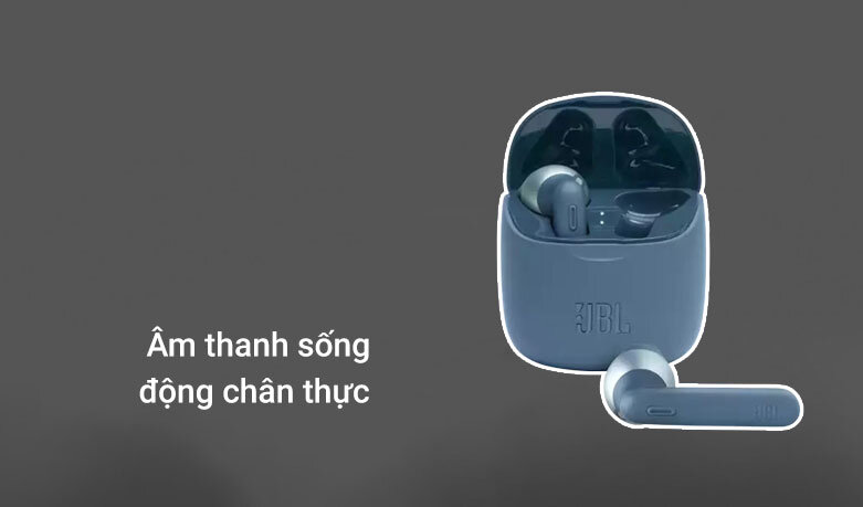 Tai nghe Bluetooth JBL T225TWS (Xanh dương) | Âm thanh sống động chân thực