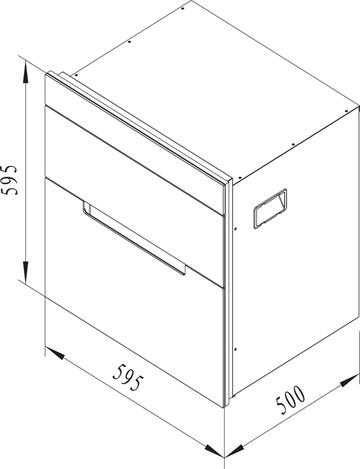 Kích thước máy rửa chén Máy rửa chén
