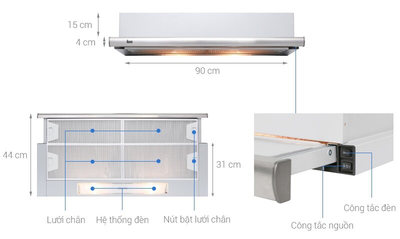Điều khiển dễ dàng, đèn chiếu sáng tiện lợi