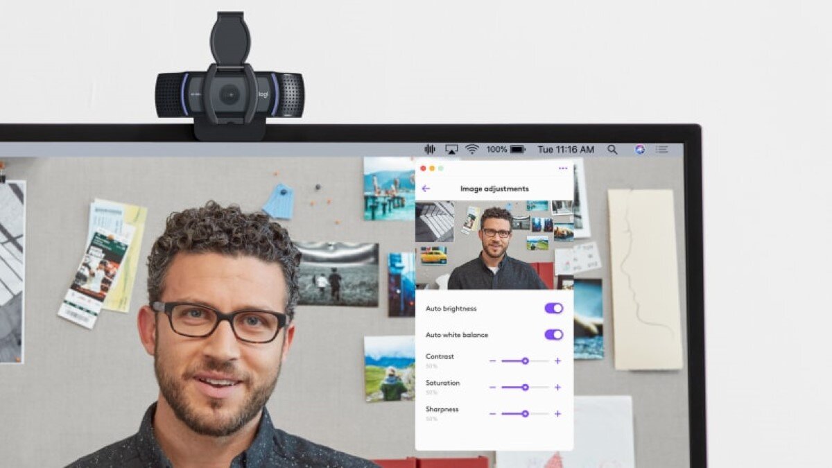 Webcam Logitech  C920E với thiết kế đẹp và nhỏ gọn