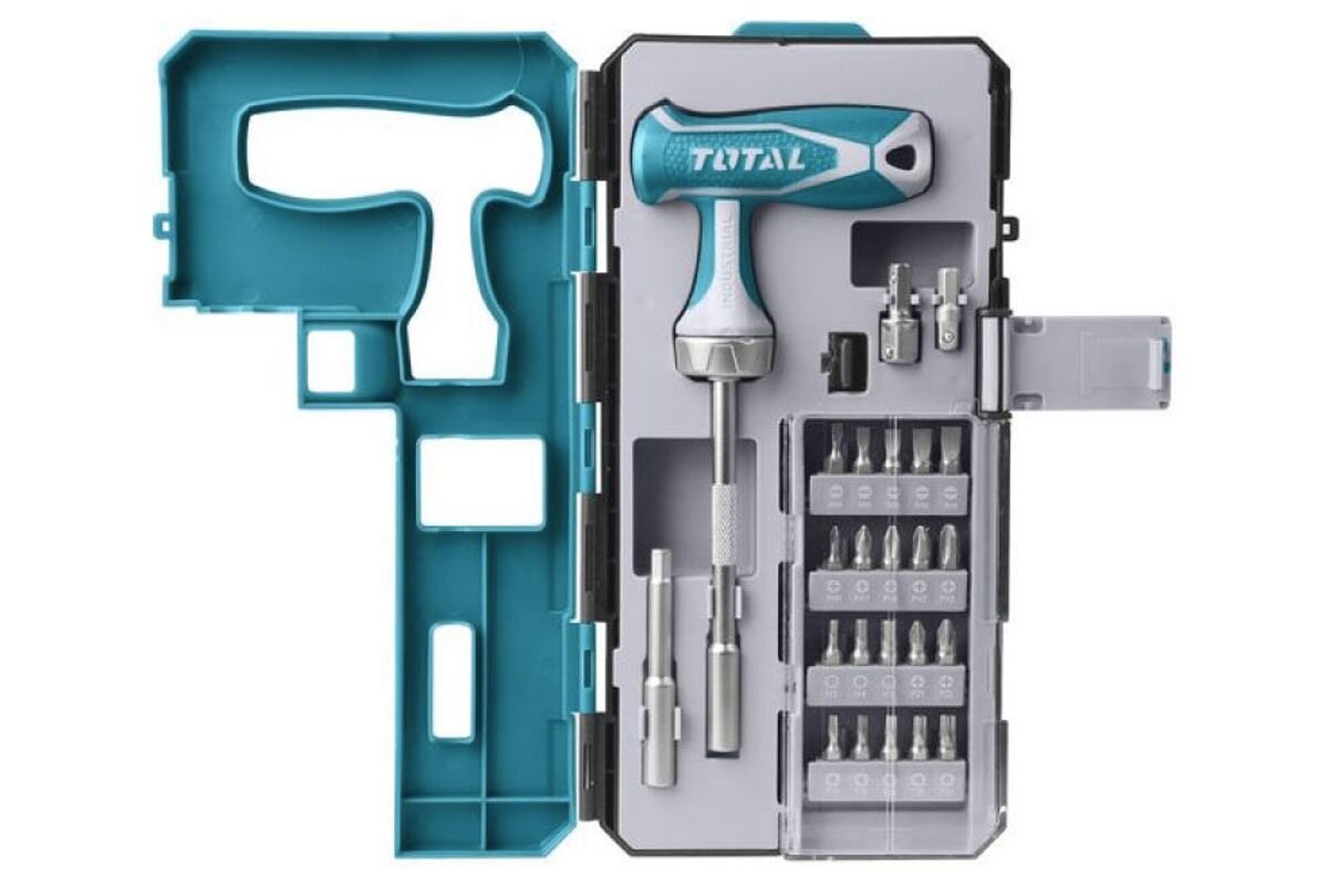 Bộ tua vít chữ T 25 chi tiết Total TACSD30256