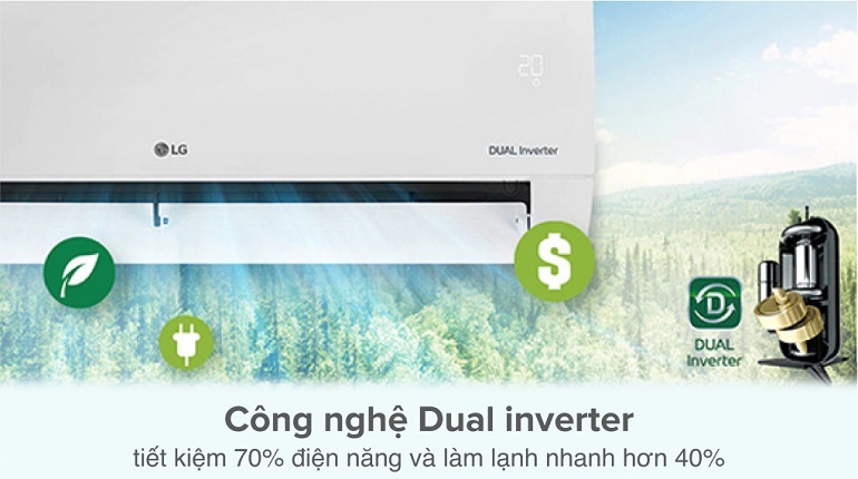 Điều hòa LG Inverter 9000 BTU 2 chiều B10END1 gas R-32 4 điều hòa LG 9000BTU 2 chiều inverter B10END1