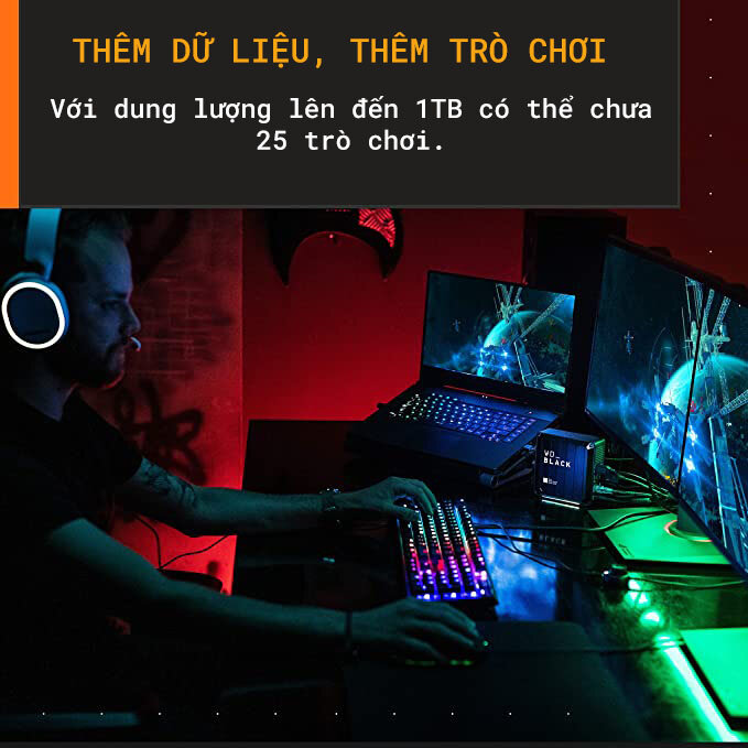 Ổ cứng di động WD Black Game Dock SSD 1TB WDBA3U0010BBK-SESN