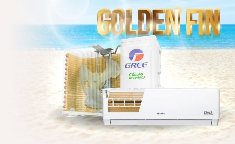 Điều hòa Gree 12000 BTU 2 chiều AMORE12HN dàn nóng golden fin