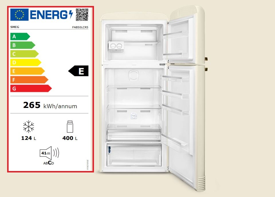 Tủ lạnh Smeg 524 lít FAB50LCR5