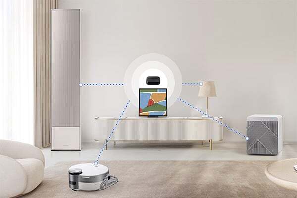 Samsung HW-LS60D/XV có thể thành trung tâm điều khiển Loa thanh khung tranh Samsung HW-LS60D/XV