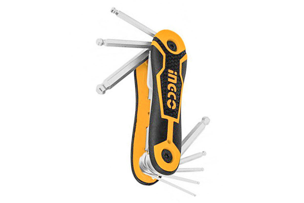 Bộ 8 Chìa Lục Giác Đầu Tròn 2-8mm INGCO HHK14082