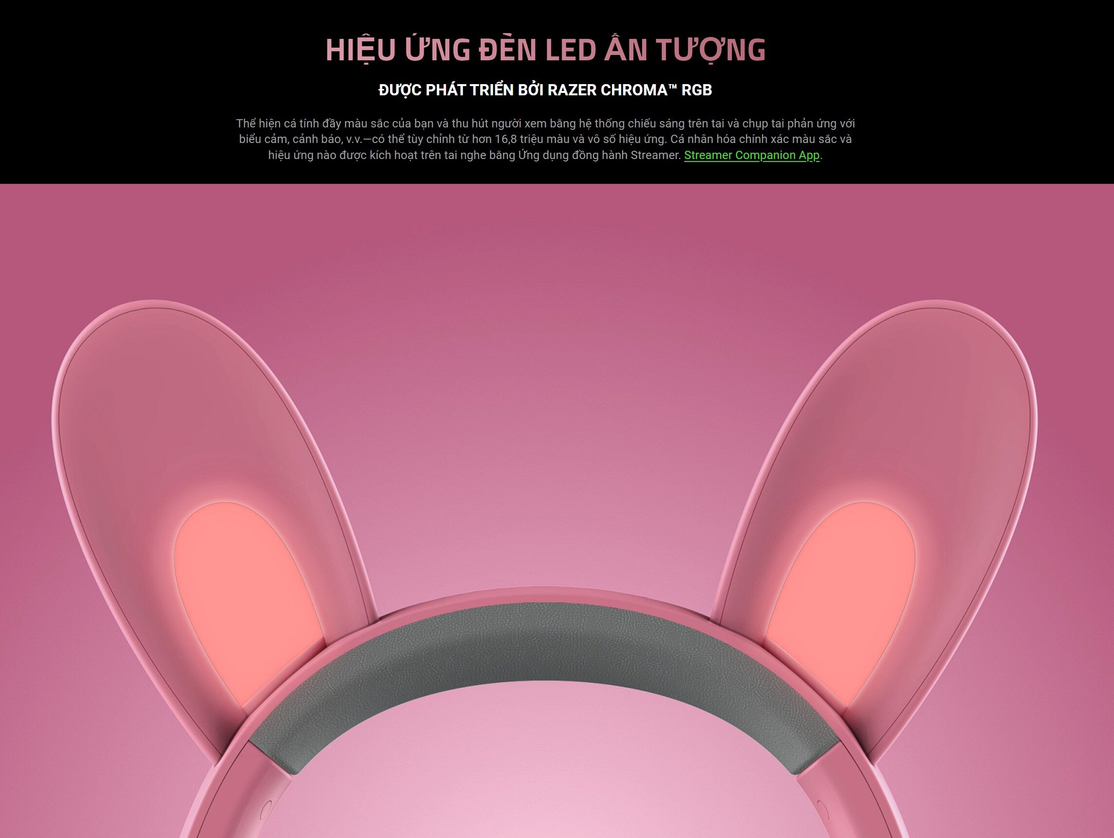 Tai nghe gaming có dây Razer Kraken Kitty V2 Pink _ RZ04-04730200-R3M1