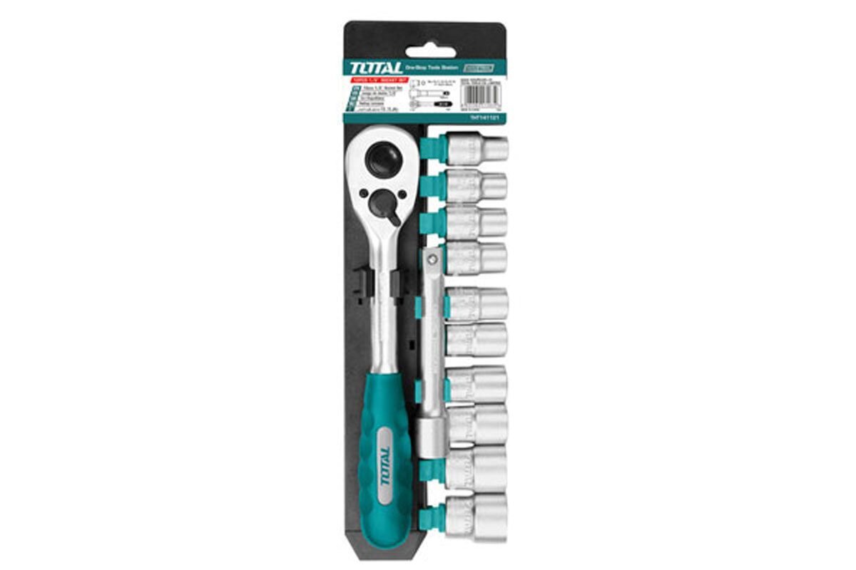 Bộ 12 socket 1/2in và cần 2 chiều Total THT141121