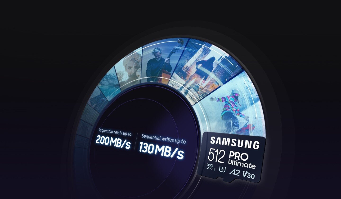 Thẻ nhớ MicroSD Samsung PRO Ultimate - 256GB Class3, U3, V30, A2 - Kèm Reader ảnh 2