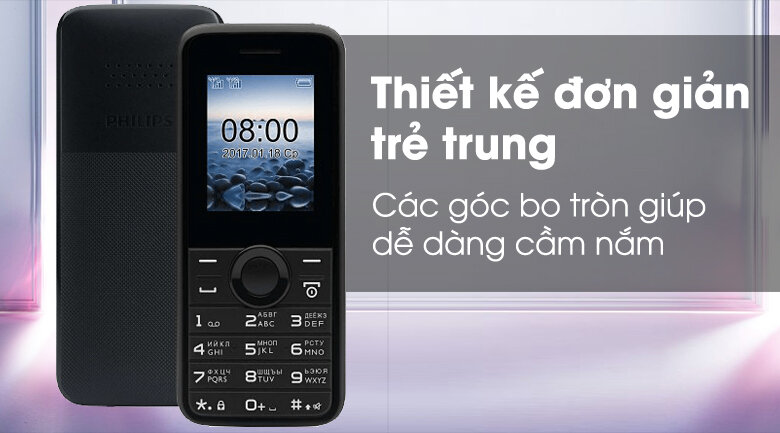 Điện thoại Philips E106 Black