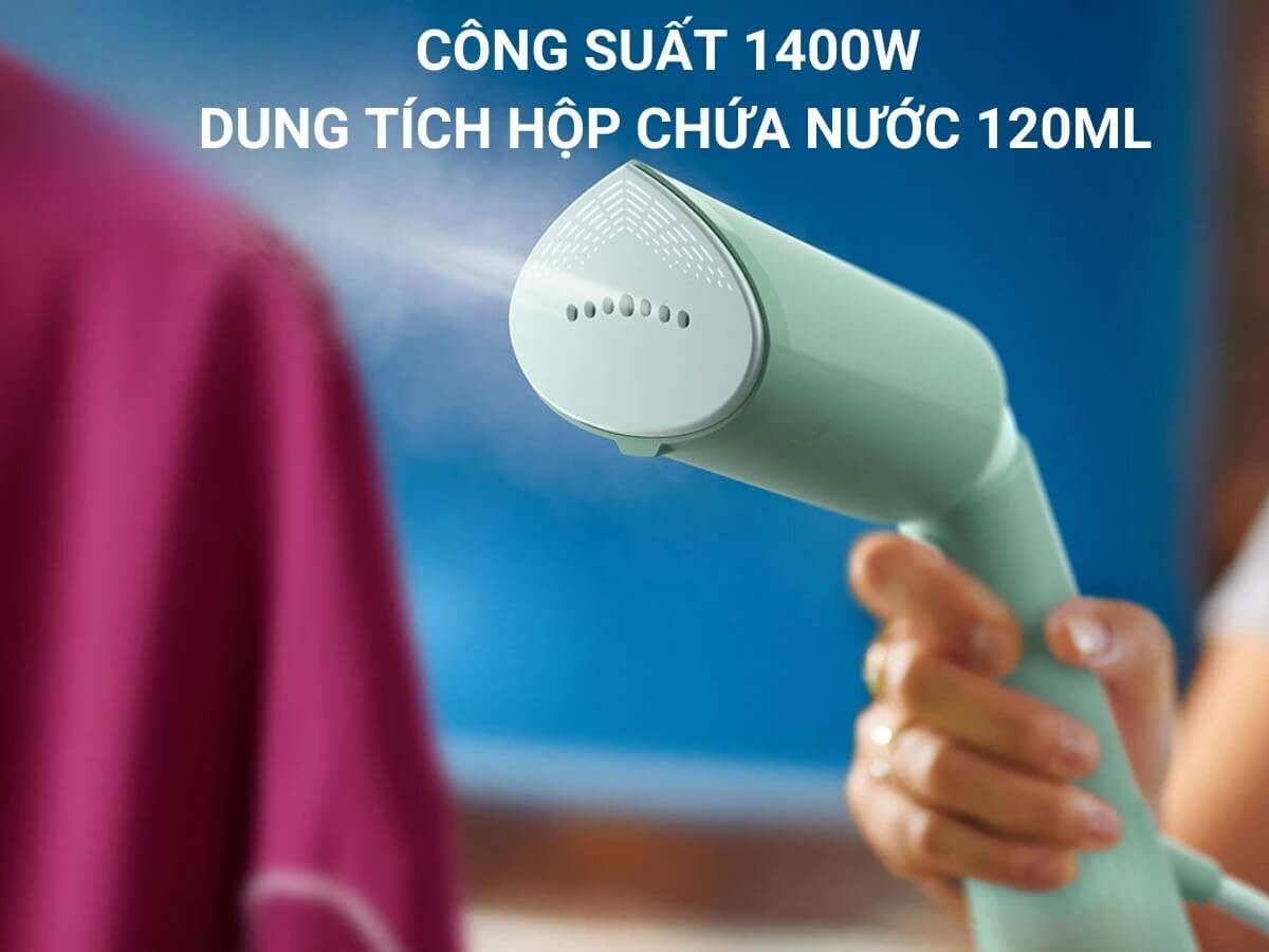 Công suất mạnh mẽ 1.400W, sẵn sàng trong 35 giây Bàn ủi hơi nước cầm tay Philips STH5010/70