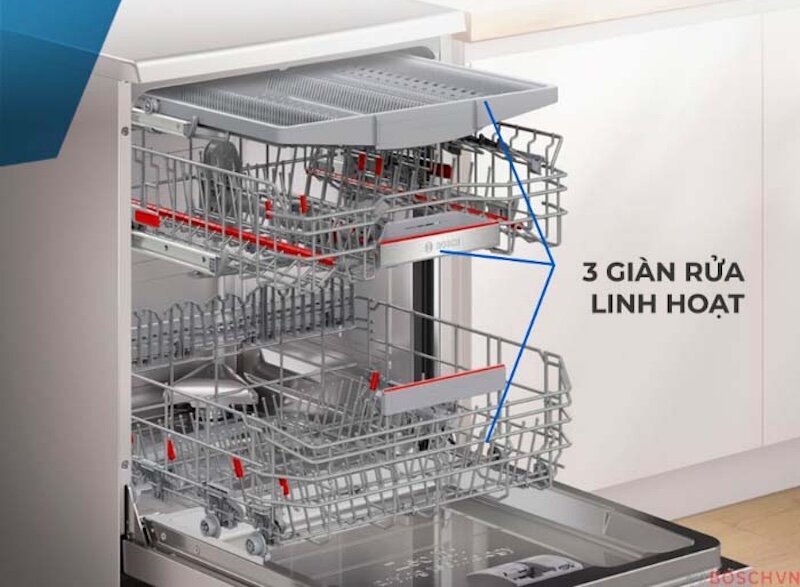 Máy rửa bát Bosch SMS6ZCI85M serie 6 có thiết kế sang trọng