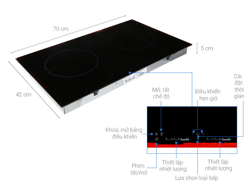 Bếp từ đôi Electrolux EHI727BA Bếp từ đôi Electrolux EHI727BA
