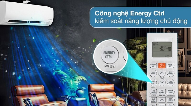 Điều Hòa LG Inverter 12000 BTU 1 Chiều V13APFP kiểm soát năng lượng chủ động