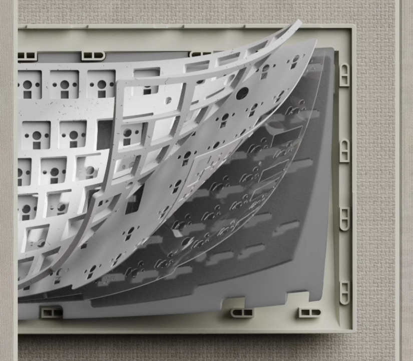 Bàn phím cơ FL-Esports OG87 Classical White 3 mode Kailh Ice Silver switch Led RGB 3