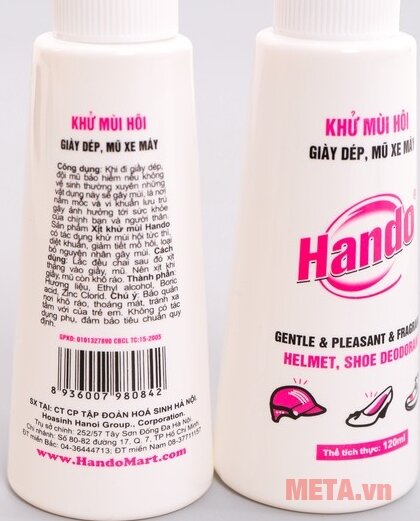 Chai xịt khử mùi mũ bảo hiểm, giày dép 120ml