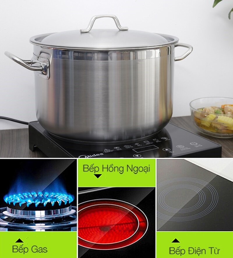 Nồi inox 3 đáy 32 cm Fivestar N32-3D Nồi inox 3 đáy 32 cm Fivestar N32-3D