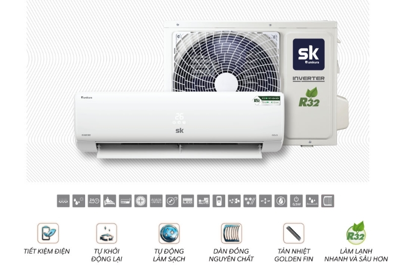 Điều hòa Sumikura 28000 BTU 2 chiều APS/APO-H280 gas R-410A 3 Điều hòa Sumikura 28000 BTU 2 chiều APS/APO-H280 làm mát