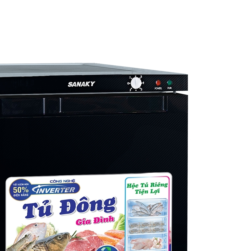 Tủ đông Sanaky inverter 5 ngăn 180 lít VH-180VD3