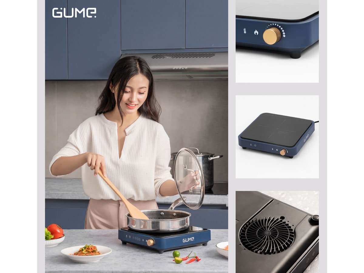 bếp từ Gume GIC LITE 02 giúp bạn nấu ăn nhanh nhờ sở hữu công suất mạnh mẽ lên tới 2.000W