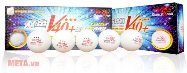 Bóng bàn Double Fish V40  3 sao (10 quả/hộp)