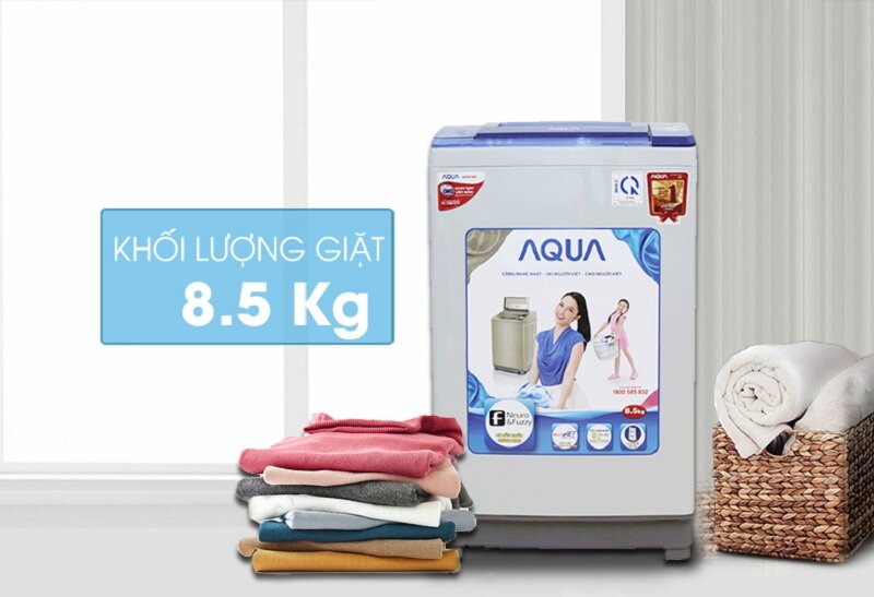 Với thiết kế trang nhã, máy giặt Aqua AQW-S85ZT hứa hẹn tô điểm thêm cho sự tinh tế ở kiến trúc nội thất nhà bạn
