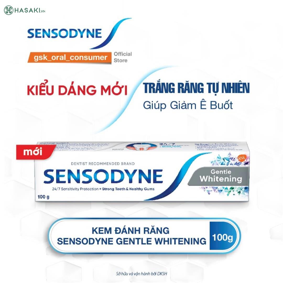Kem Đánh Răng Sensodyne Gentle Whitening Làm Trắng Răng