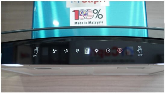 Bảng điều khiển cảm ứng kết hợp vẫy tay Bảng điều khiển máy hút mùi cảm ứng Capri CR-788S