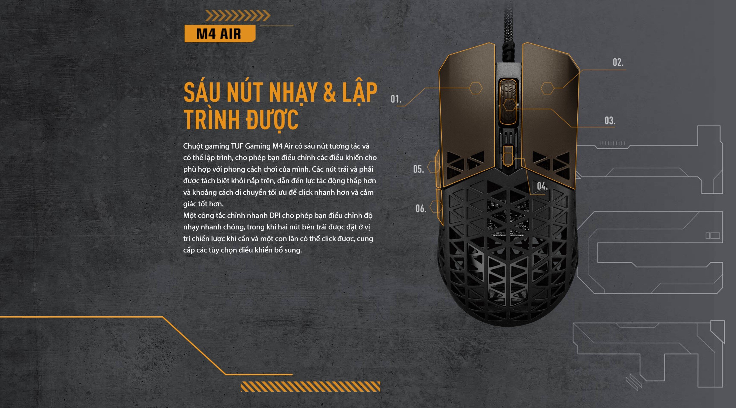 Chuột game Asus TUF M4 Air (USB)