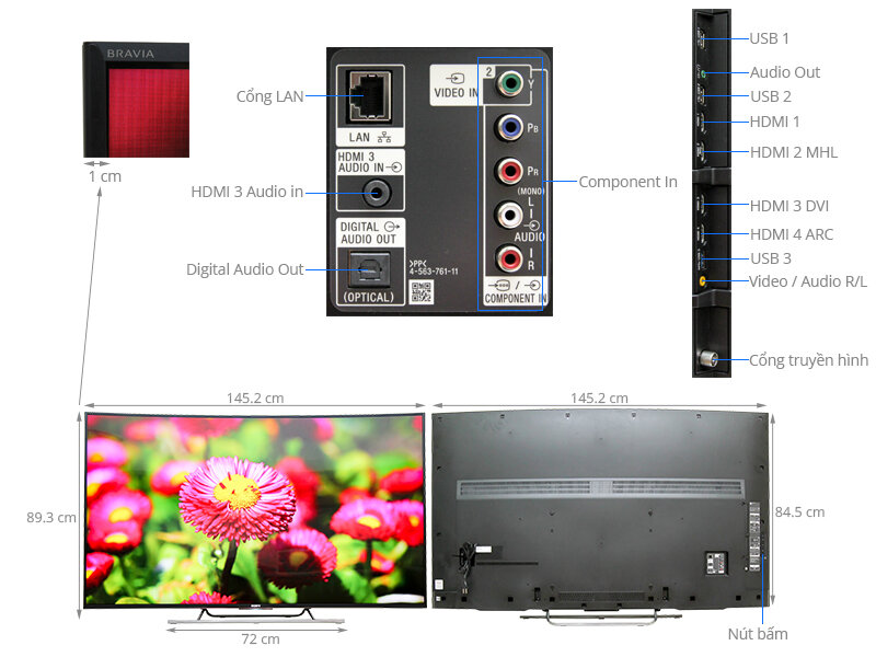 Android Tivi Cong Sony 65 inch KD-65S8500C Android Tivi Cong Sony 65 inch KD-65S8500C
