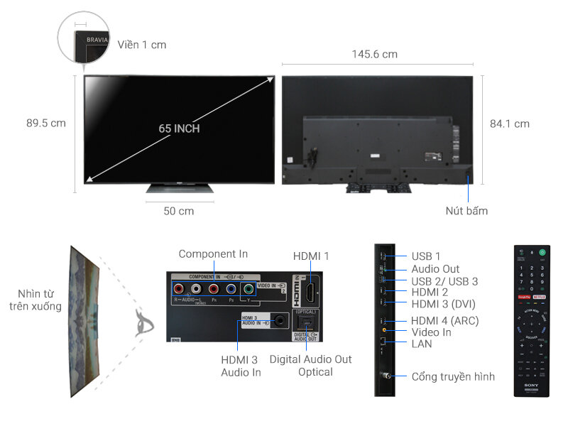 Android Tivi Cong Sony 65 inch KD-65S8500D