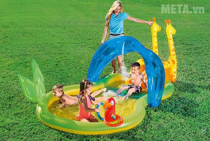 Bể bơi phao cầu trượt hình con hươu Bestway 53060